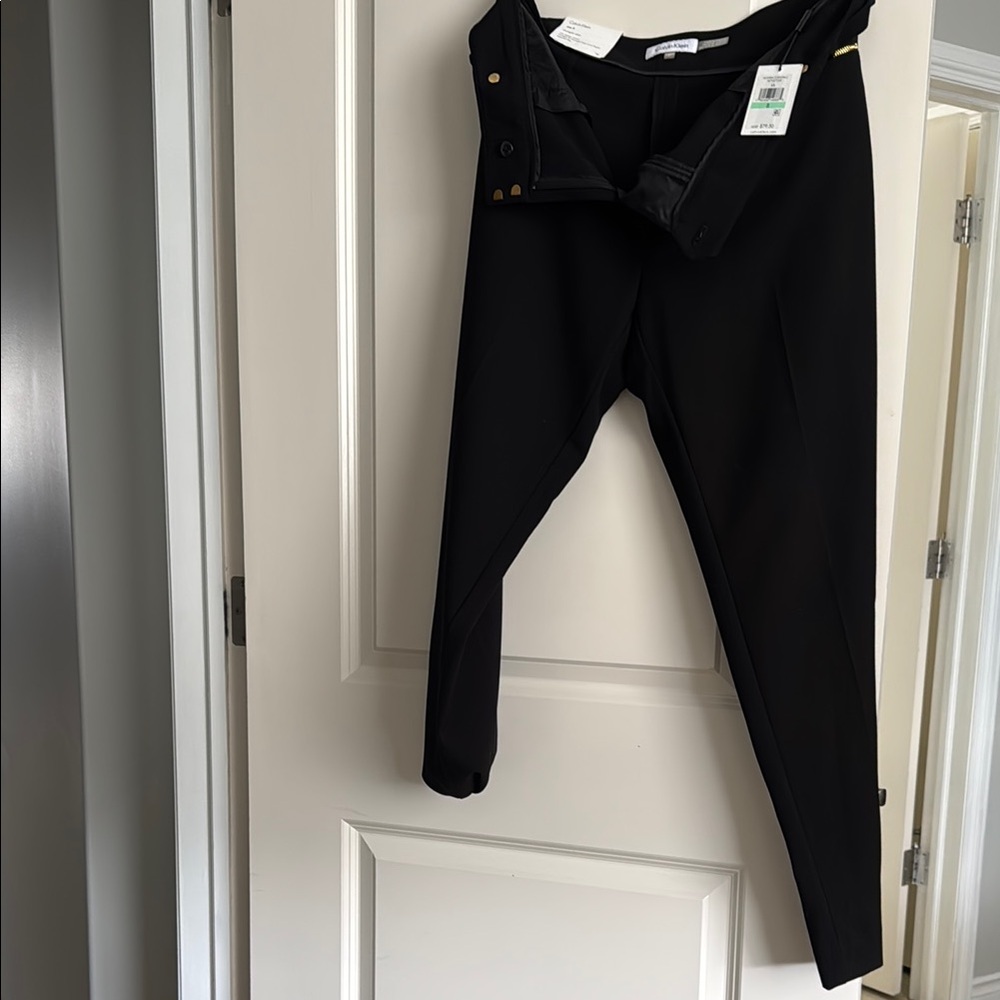 Calvin Klein Black Trousers with Gold Details